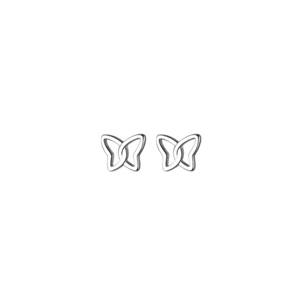 Sterling Silver Butterfly Earrings Cute Cutout Detail